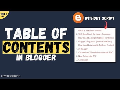 How to Add Table of Contents in Blogger 🔥 ( Manual / Automatic )