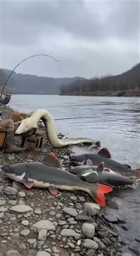 Gloomy Riverbank Nightmare: Fish Frenzy + Snake Encounter🐍