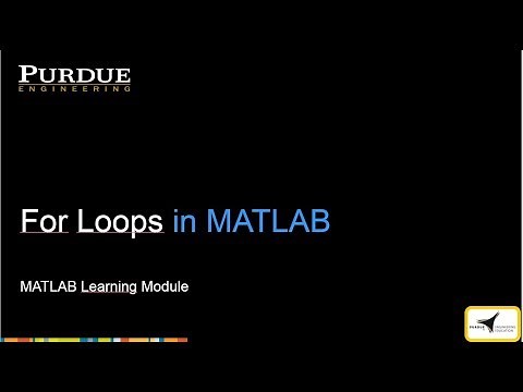 For Loops in MATLAB