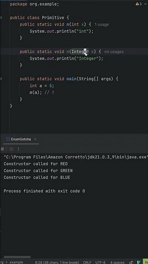 int or Integer? 🤔 Which Method Gets Called in Java? #shorts #java