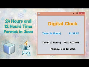 Clock in Java ( 24 Hours and 12 Hours Time Format)