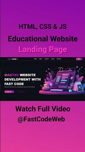 How to Create Website Using HTML & CSS | Fast Code