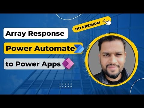 Send Array/JSON Response from Power Automate Flow to Power Apps #PowerApps #PowerAutomate #Response
