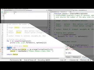 Creating an interactive menu (Python)