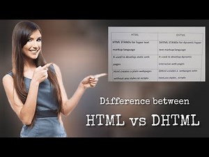 Difference between HTML and DHTML||HTML vs DHTML||HTML`|DHTML||