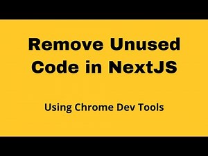 Remove Unused Javascript Code in NextJS