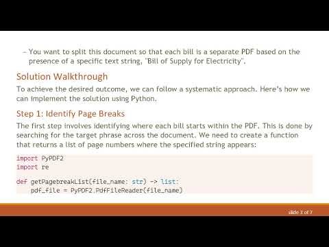 How to Split a PDF into Multiple PDFs of Different Page Lengths Using Python PyPDF2