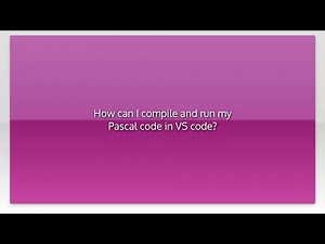 How can I compile and run my Pascal code in VS code?