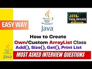 How to create own/ Custom Array List Class in Java Collection #collection #javacollection #javaarra
