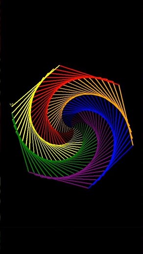 Beautiful Colorful Pattern Using Python Turtle & Colorsys | Python Creative Coding #shorts #python