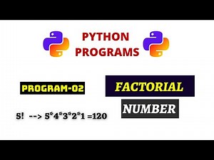 Python Programs | 2.Factorial Program in Python using for loop | In Telugu