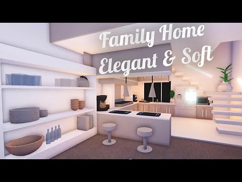 Soft Elegant Aesthetic Family Home - Tour and Speed Build - Adopt Me!