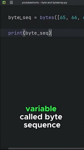 Python Bytes() and Bytearray() Built-in Function Explained in 60 Seconds! Part 1