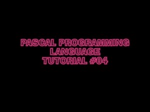 Components of simple pascal program