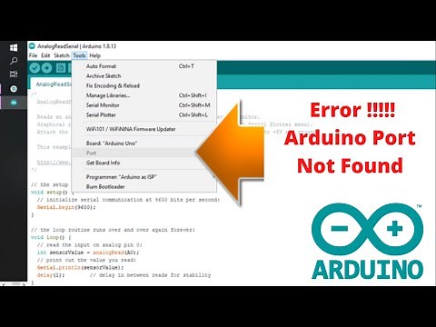 Arduino Port Not Found