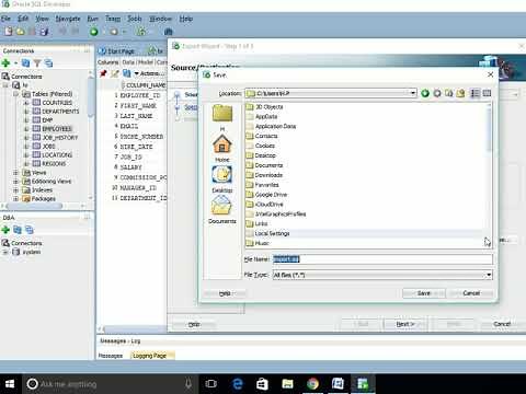 Export Tables to Excel by using Oracle SQL Developer