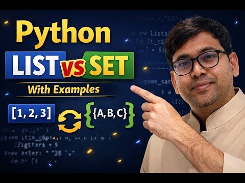 Python List & Set Explained | For Loop Basics for Beginners