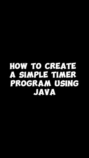 How to Create a Simple Timer Program Using Java @kalamansi232#codingtiktok #coding #codingexercises #programming #begginercoder #fypシ #fyp #Java #java