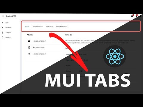 How to create React JS Tabs | React Tabs Using MUI