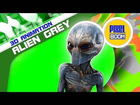 Green Screen Alien Grey Walk Die Xfiles - Footage PixelBoom