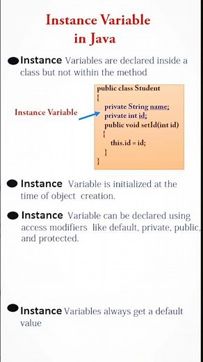 Instance Variable in Java