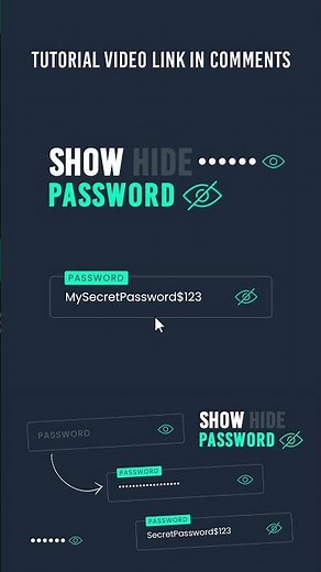 Show Hide Password with Floating Input Placeholder Text Animation | Html CSS & Javascript #shorts
