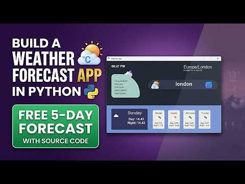 Build a Weather App with 5-Day Forecast Using FREE API | Easy Tutorial (2025)