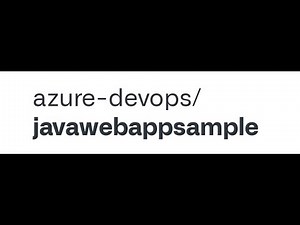 Azure devops - Sample Java Project CI CD