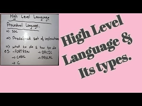 What is High Level Language? Types of High level Language..