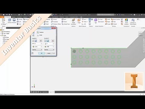 Inventor 101: Rectangular Pattern