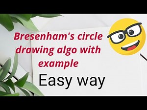 bresenham's circle drawing algorithm | example of bresenham's circle drawing algorithm