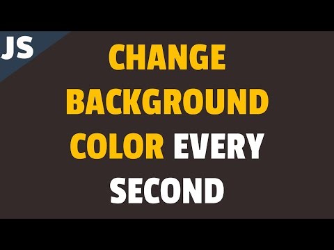 How to Change Background Color Randomly Every Second in Javascript