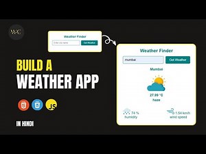 Weather App Using HTML CSS & JavaScript | JavaScript API Projects | Weather App Step-By-Step
