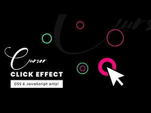 Animated Cursor Click Effect using CSS And JavaScript | JS Mouse Click Animation