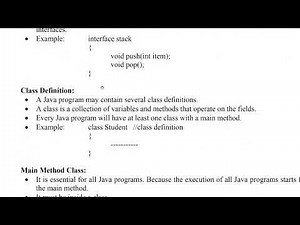Structure of a Simple JAVA Program
