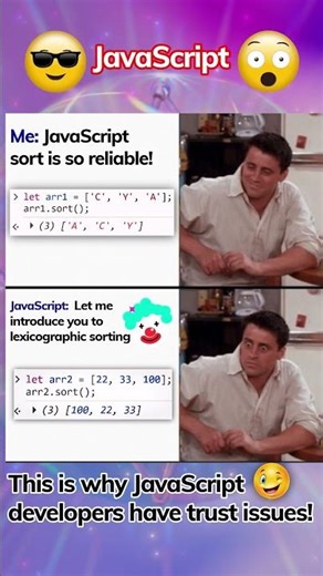 JavaScript betrayed me again 😭 #ArraySort