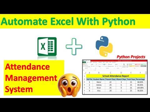Attendance Report in excel using python | Python Projects