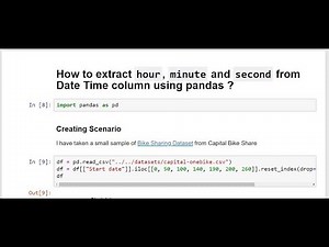 Python - How to extract Hour, Minute and Second from Datetime Column using pandas
