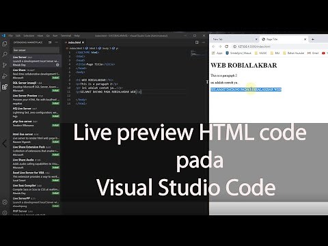 Cara Live preview HTML coding di Visual Studio Code secara real time