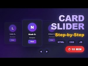 CSS Card Slider Tutorial for Beginners | Build an Animated Profile Carousel