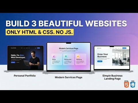 Beautiful Websites with HTML & CSS - A Beginner's Guide
