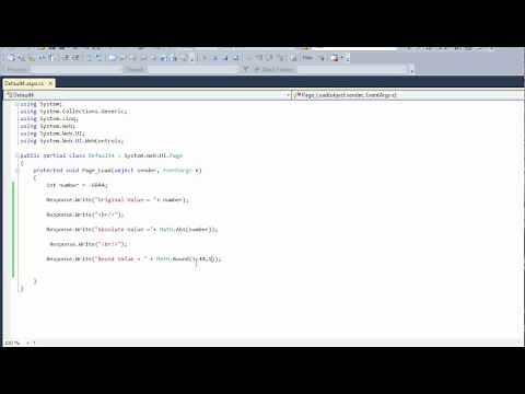 Math.Abs() and Math.Round() Function