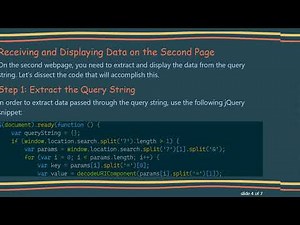 How to Properly Display Data from Query String on a Webpage