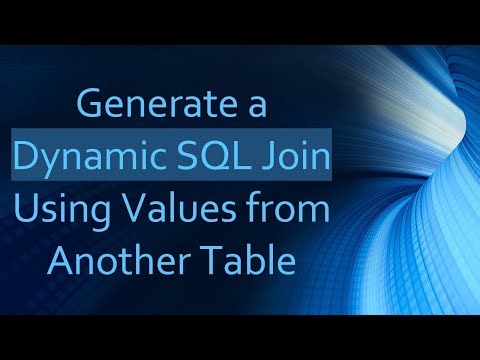 Generate a Dynamic SQL Join Using Values from Another Table