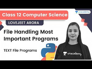 File Handling Most Important Programs | TEXT File Programs | CBSE Class 12 | Lovejeet Arora