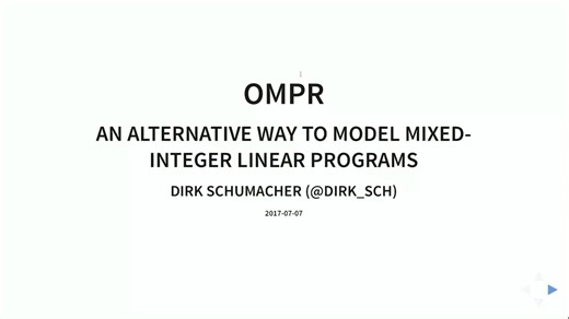 ompr: an alternative way to model mixed-integer linear programs