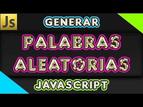 PROGRAMAS/APLICACIONES CREADAS EN JAVASCRIPT📌🚀Cómo generar PALABRAS ALEATORIAS en JAVASCRIPT