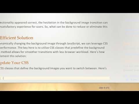 Fixing Background Image Lag in JavaScript Animations
