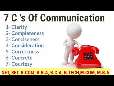 7 C's of Communication 🗣[ Principles of Effective Communication ] For NET, SET, B.COM, B.B.A, B.C.A