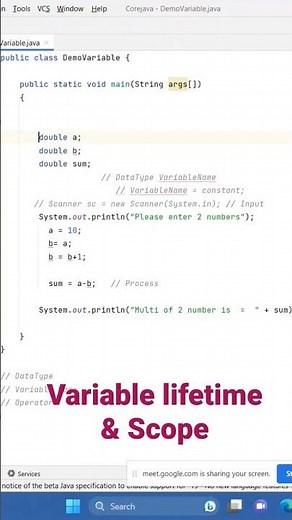variable Lifetime and Scope #java #programming #coding #skills #skills101 #variable #lifetime
